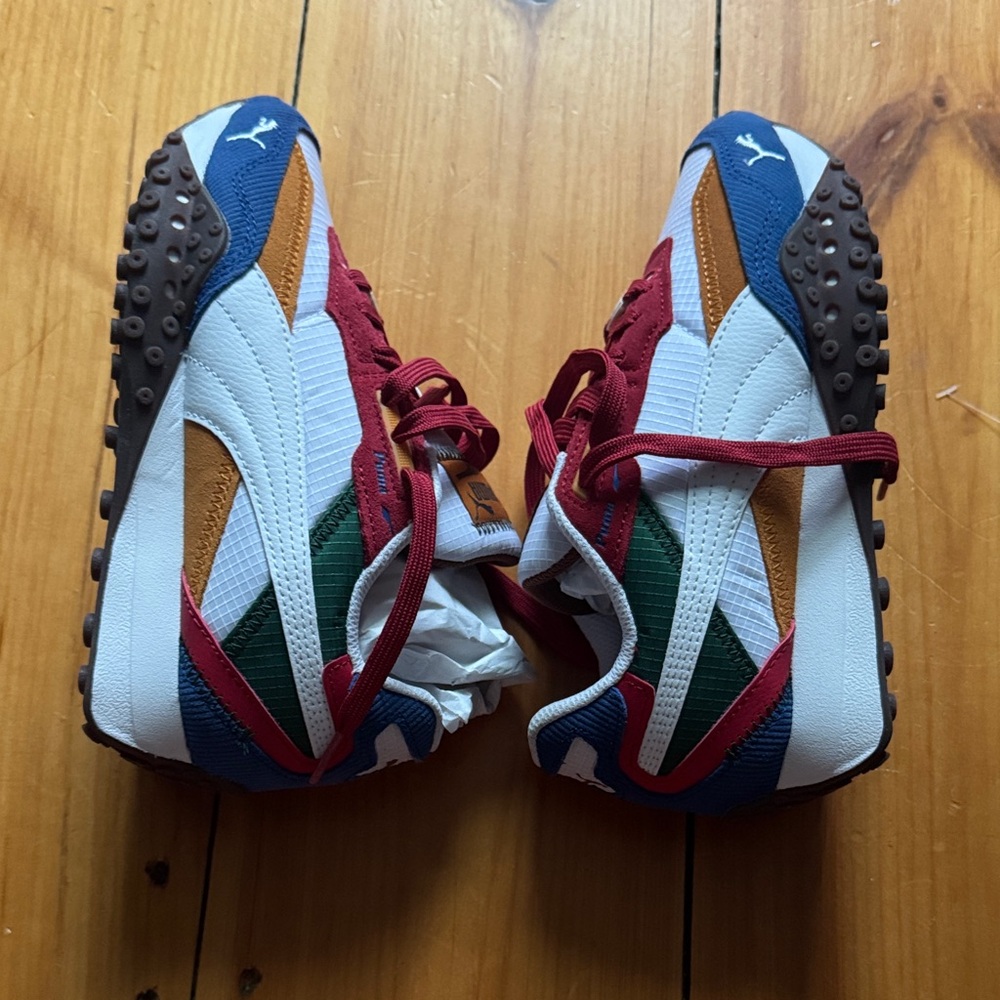Puma Kids' Red, Blue, and Green Sneakers